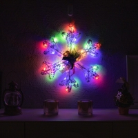 Светодиодная фигура &laquo;Снежинка&raquo; 30 см, металл, 220 В, свечение мульти