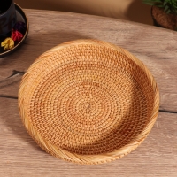 Тарелка плетёная 24х24х5 см, ротанг