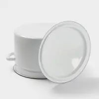 Кастрюля цил.борт. 9 л белая (без декора)