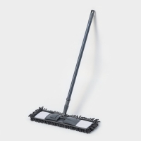 Швабра для мытья пола плоская Доляна, насадка микрофибра букли 42&times;12 см, телескопическая ручка 70(120) см