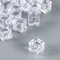 Декор пластик "Льдинка" (набор 50 шт, 150 гр) 14 мм, прозрачный