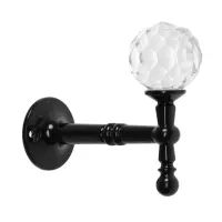 Крючок - держатель для штор на стену CAPPIO KS043, металлический, цвет черный, 2 шт