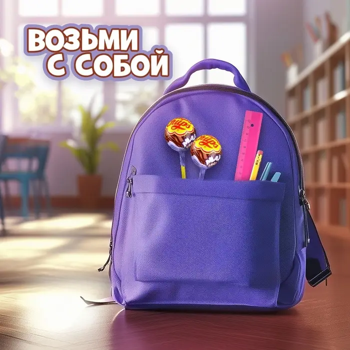 Леденцы "Чупа- Чупс" МАКС со вкусом шоколада и жевательной начинкой внутри, 12&times;70, 16 г