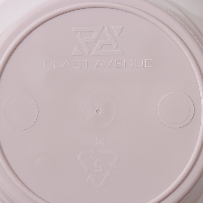 Кашпо для цветов со вставкой &laquo;Лагуна&raquo;, 600 мл, d=13 см, h=9 см, цвет розовый