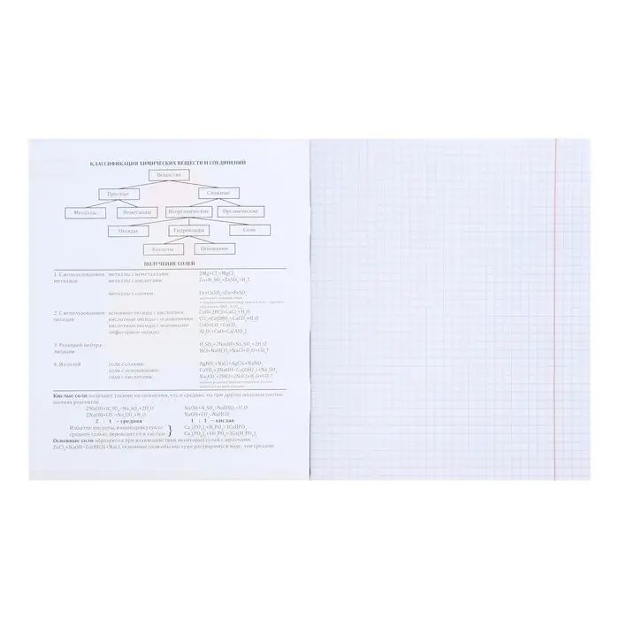 Тетрадь предметная 48 листов в клетку Error &laquo;Химия&raquo;, обложка мелованная бумага