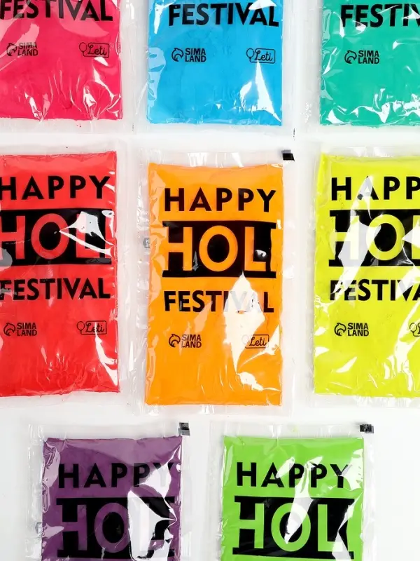 Набор красок Холи 8шт. 100гр. В коробке