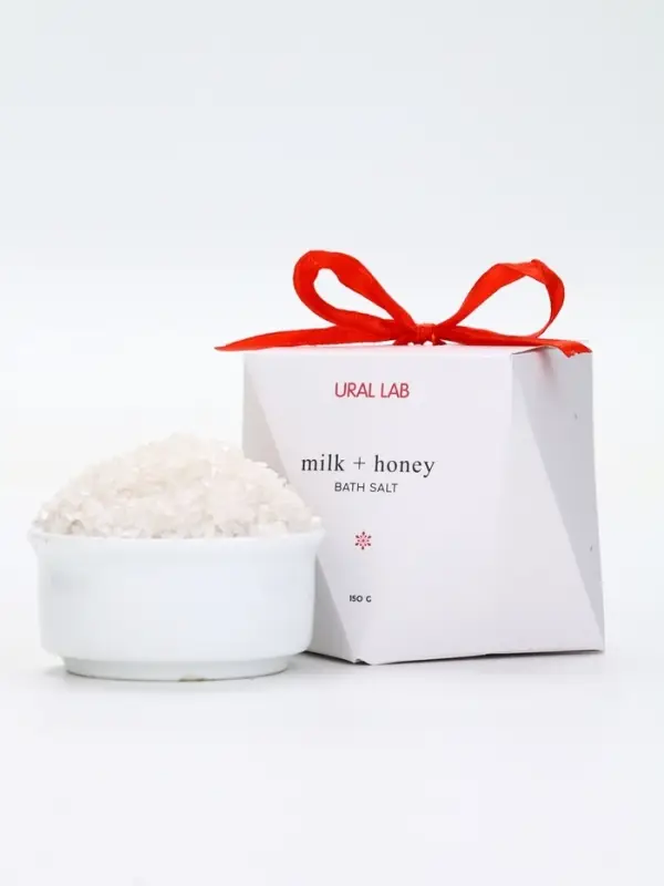 Соль для ванны в коробке с атласным бантом, 150 г, URAL LAB