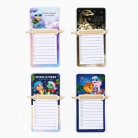 Магнит новогодний с блоком для записи и карандашом &laquo;Новый год: Новогодний&raquo;, МИКС