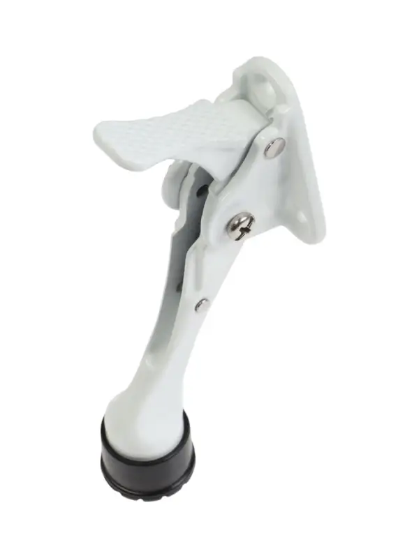 Фиксатор дверной LOCKLAND &ldquo;козья ножка&rdquo;, с автоподъемом, цвет белый