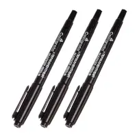 Маркер перманентный 3.0 мм Командор чёрный 12 шт.ук