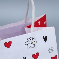 Пакет подарочный крафтовый, упаковка, &laquo;Ты в моём сердечке&raquo;, 12 х 21 х 9 см