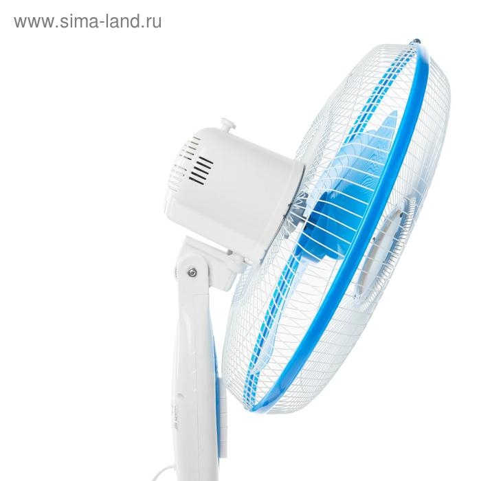 Вентилятор Luazon LOF-01, напольный, 40 - 45 Вт, 3 режима, бело-синий, без упаковки