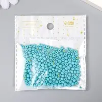 Бисер стекло 6/0 "Тёмно-бирюзовый" 15 гр