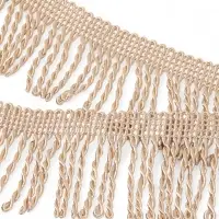 Бахрома жгут, 6,5 см, 20 м&plusmn;0.5, цвет бежевый