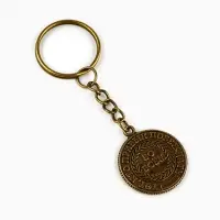 Брелок для ключей металлический, монета &laquo;№1&raquo;, d = 2,5 см