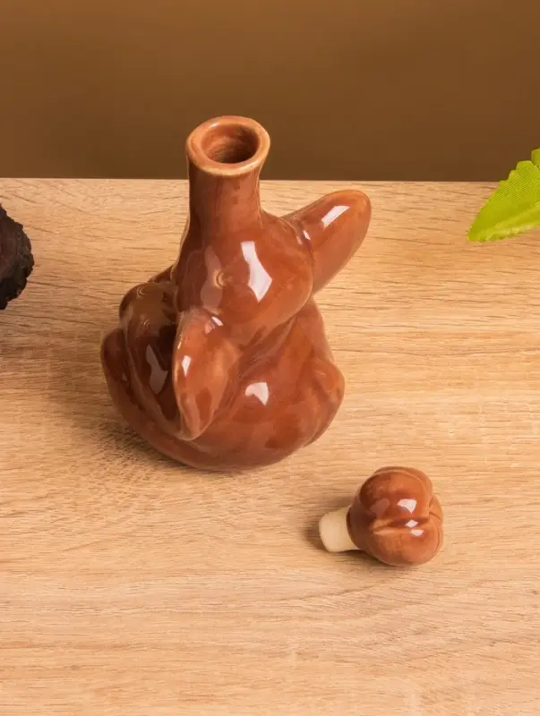 Сосуд для масла &laquo;Слон&raquo;, 7.5&times;9.5&times;14 см, керамика, коричневый