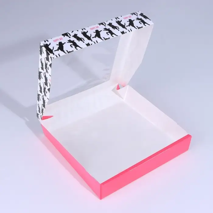 Кондитерская упаковка, коробка с ламинацией &laquo;Котики&raquo;, 20 х 20 х 4 см