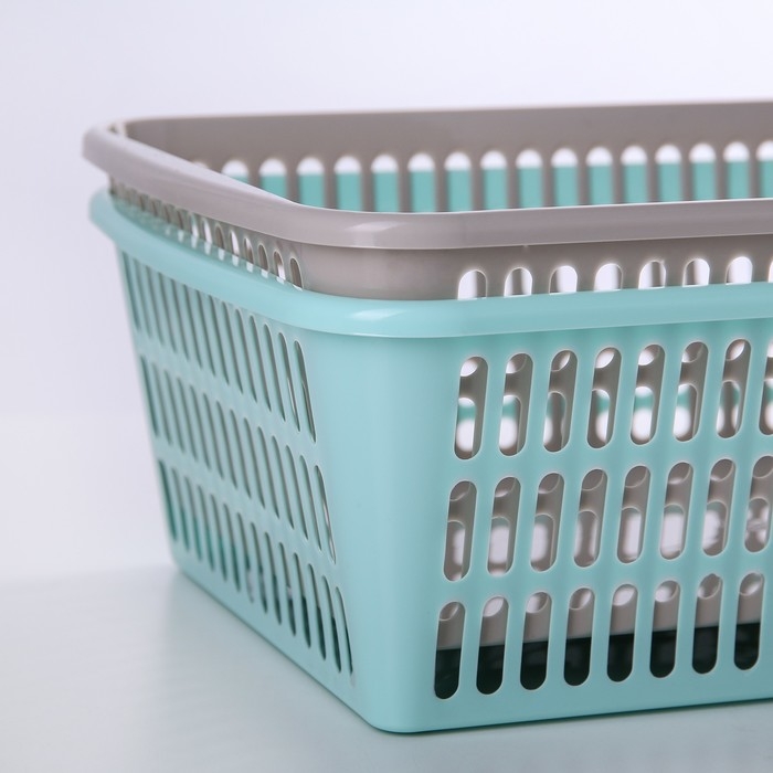 Корзина для хранения, 30&times;20&times;10 см, цвет МИКС