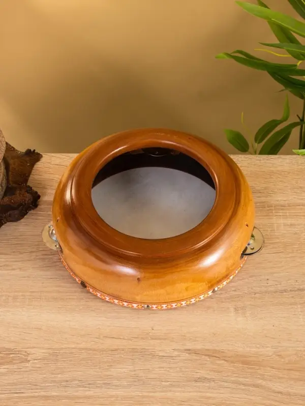 Сувенирный музыкальный инструмент "Бубен" махагон, 21х21х7 см