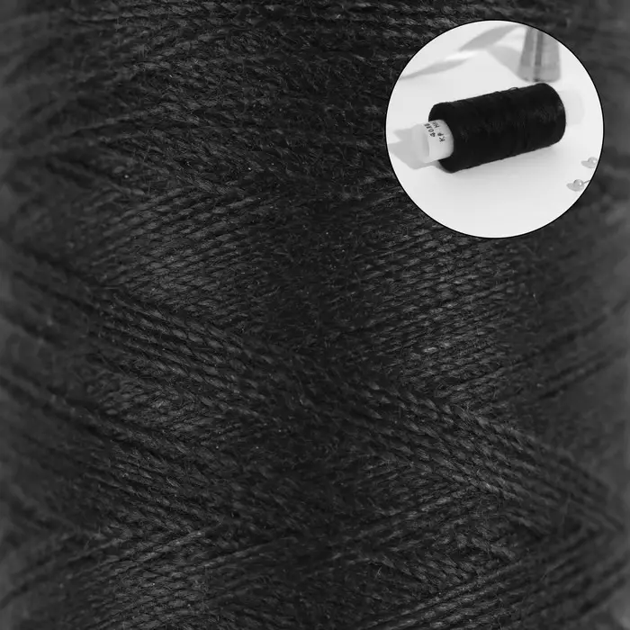 Нитки 40ЛШ, 200 м, чёрные №115