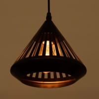 Светильник "Тень" 1х40Вт Е27 черный 20х20х19(+100)см