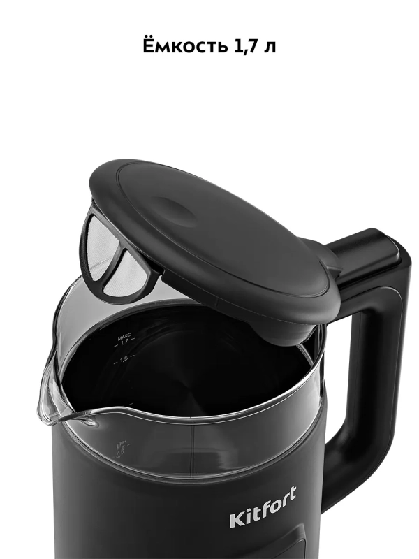 Чайник электрический с терморегулятором КТ-6714 - 1,7 л