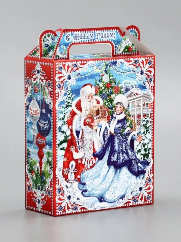 Подарочная коробка новогодняя &laquo;Кремль&raquo;. для сладких подарков, 14&times;6&times;21 см