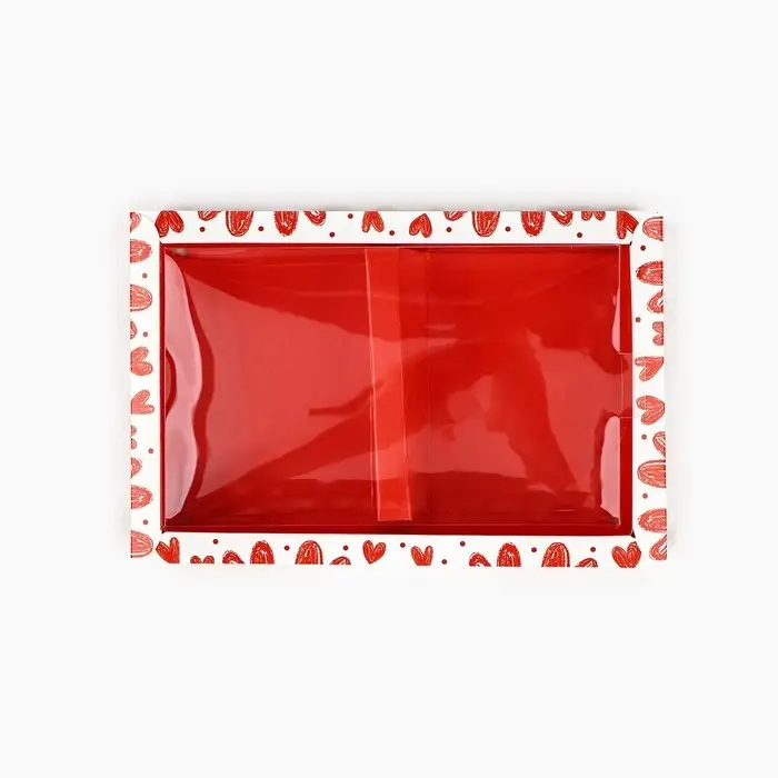 Коробка складная с пластиковой крышкой &laquo;С любовью&raquo;, 16.5 х 11 х 4 см