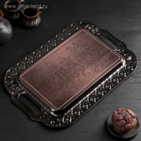 Поднос из нержавеющей стали &laquo;Дарк&raquo;, 47&times;31 см, цвет бронзовый