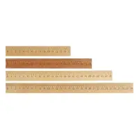 Набор 4 линейки деревянные (15 см, 20 см, 25 см, 30 см)