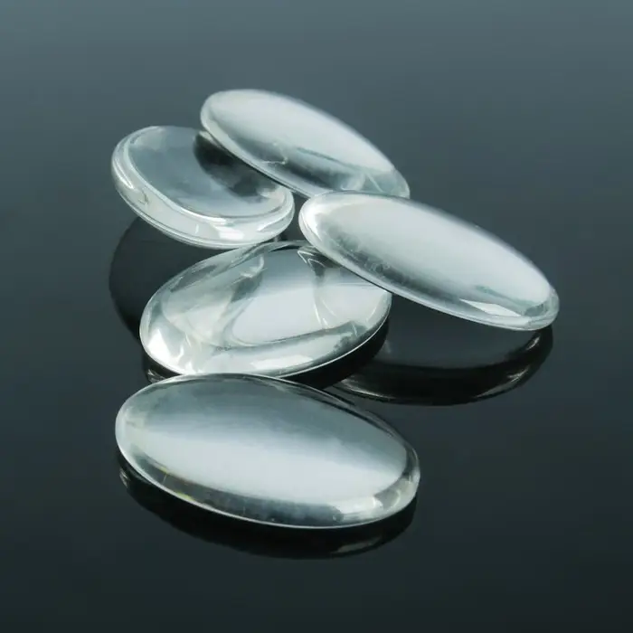 Кабошон стекло, овал 18&times;25 мм (набор 5 шт.), цвет прозрачный