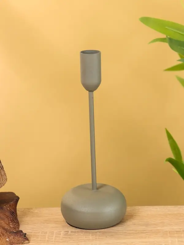 Подсвечник на 1 свечу текстурный "Графит" 8х8х20 см