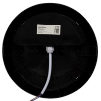 Светильник светодиодный, 24 Вт, IP54, 4000К, 220 В, круг, черный