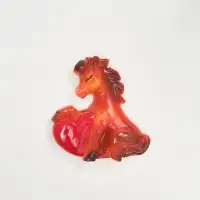 Магнит новогодний на холодильник &laquo;Лошадь с сердем&raquo;, 5.5 х 5.2 см