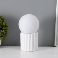 Лампа настольная "Луна"LED 1х40Вт Е27 белый 12х12х21см
