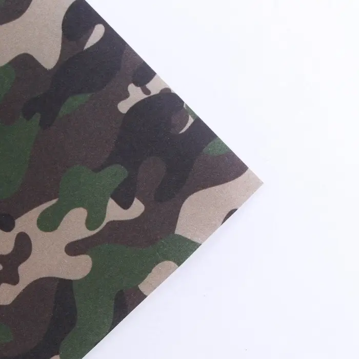 Бумага упаковочная крафтовая белая &laquo;23 февраля хаки&raquo;, 50 x 70 см