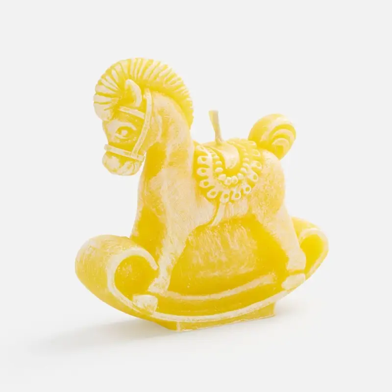 Свеча фигурная &laquo;Лошадка-качалка&raquo;, желтая