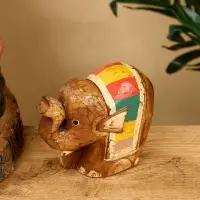 Сувенир "Слонёнок" дерево 11х5х9 см, цв. бежевый