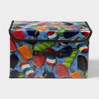 Короб стеллажный для хранения с крышкой &laquo;Эскимо&raquo;, 38,5&times;25&times;24,5 см, цвет синий