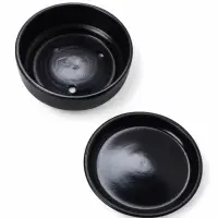 Горшок бонсайница 0,7 л, 15&times;5,5 см  для кактусов и суккулентов черный, керамика "Огма"