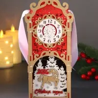 Шкатулка "Лошадка 2026" с сувениром, 12х10х27, красный