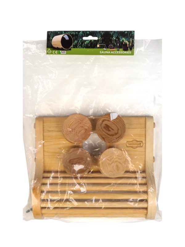 Подголовник анатомический для бани и сауны, деревянный, сосна и кедр