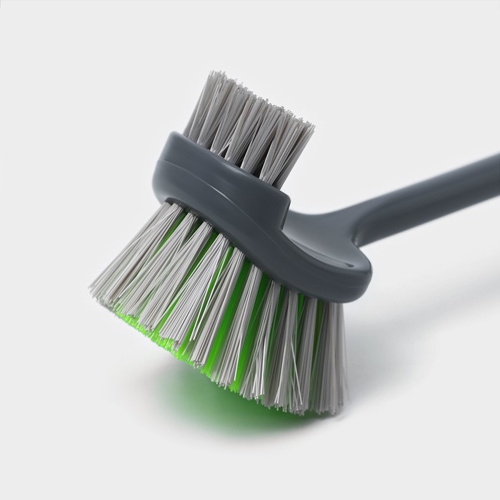 Щётка для посуды Доляна &laquo;Green day&raquo;, двойная, 5,5&times;7,5&times;28,5 см