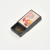 Монета новогодняя сувенирная в коробочке &laquo;1 рубль&raquo;, диам. 2.5 см