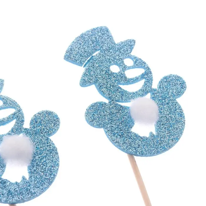 Топпер новогодний для торта &laquo;Снеговик&raquo;, 20 см, 2 шт.