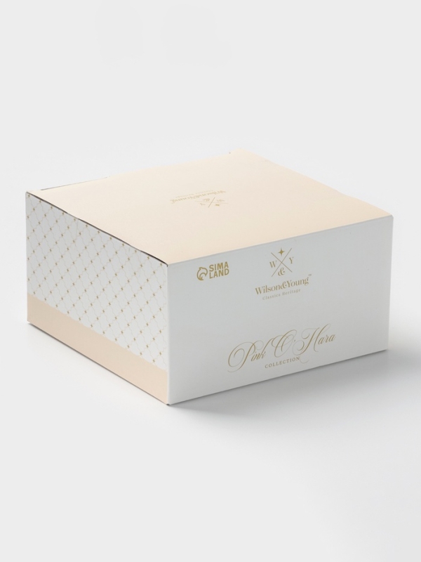 Чайная пара 220 мл WY  "Pink O'hara", бежевый