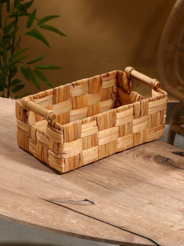 Корзина плетеная 35х20х15 см, водный гиацинт