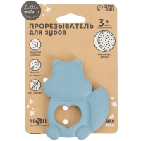 Прорезыватель силиконовый &laquo;Белочка&raquo;, цвет синий, Mum&Baby