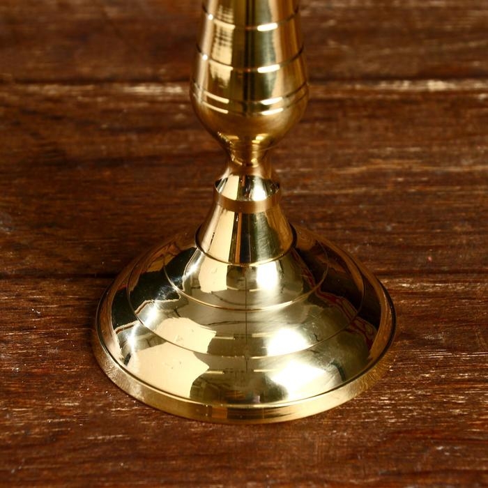 Подсвечник "Нико" латунь 8х8х15 см