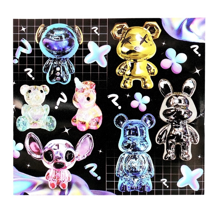 Игрушка - сюрприз Funny box &laquo;Перламутровые зверятки&raquo;: детский брелок, наклейки